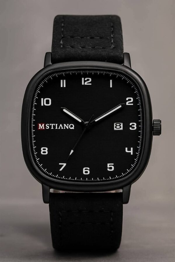"MSTIANQ"-Business Class Leather Strap Watch-Black - Image 8