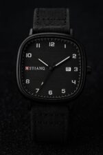 "MSTIANQ"-Business Class Leather Strap Watch-Black - Image 4