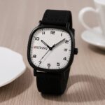 Mstianq Leather Strap B&W Watch - Image 2