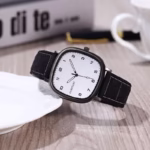 OURSTART | Vintage Square Dial Leather Strap Quartz Watch – Casual Wristwatch - Image 7