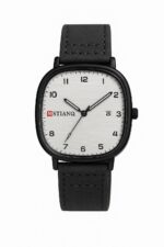 Mstianq Leather Strap B&W Watch - Image 3